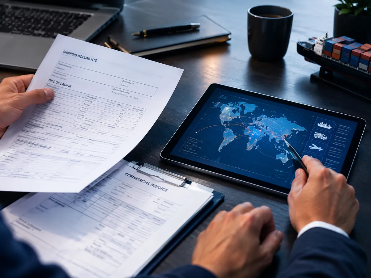 Reviewing sourcing and logistics documentation